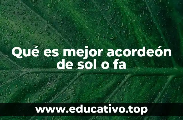 Ventajas y desventajas de ambos acordeones sin mencionar directamente la palabra clave