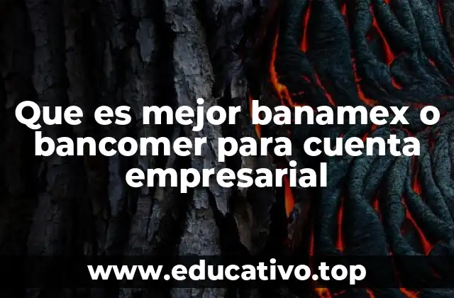 Que es mejor banamex o bancomer para cuenta empresarial