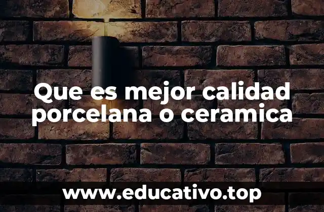 Que es mejor calidad porcelana o ceramica