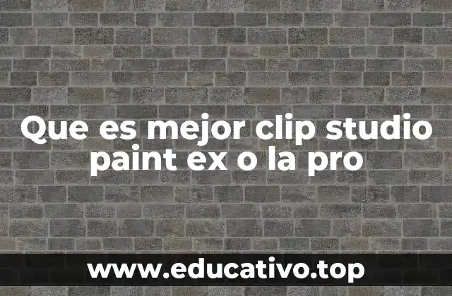 Que es mejor clip studio paint ex o la pro