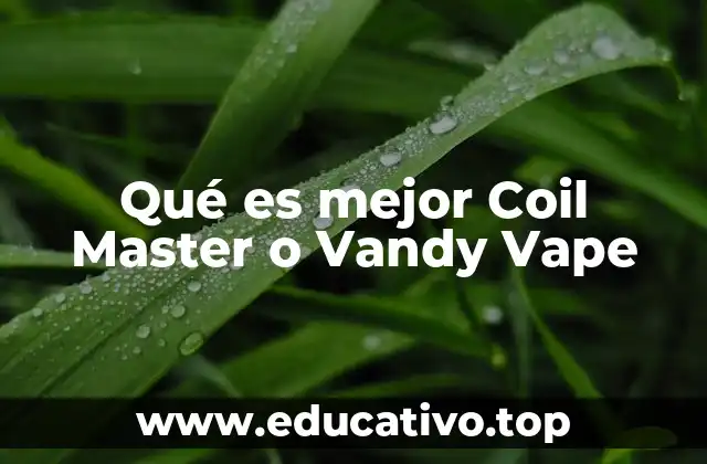 Qué es mejor Coil Master o Vandy Vape