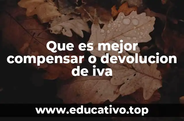 Diferencias clave entre compensar y devolver el IVA