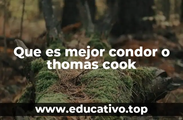 Que es mejor condor o thomas cook