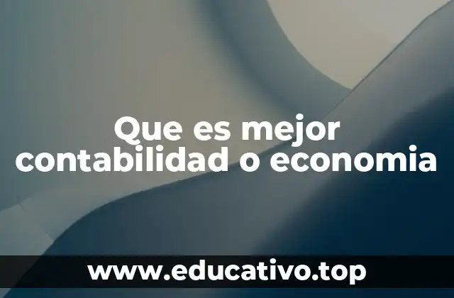 Que es mejor contabilidad o economia