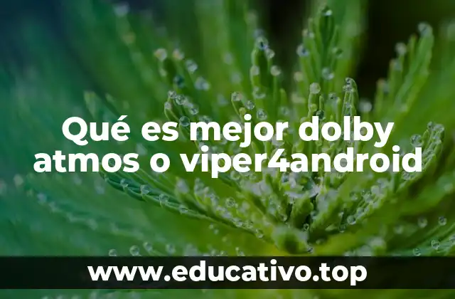 Qué es mejor dolby atmos o viper4android