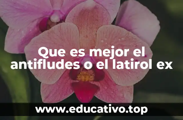 Que es mejor el antifludes o el latirol ex