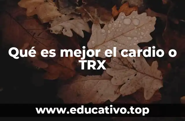Qué es mejor el cardio o TRX