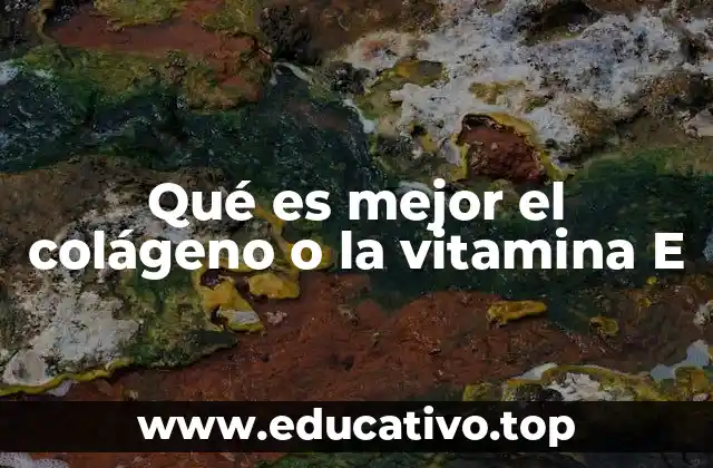 Qué es mejor el colágeno o la vitamina E