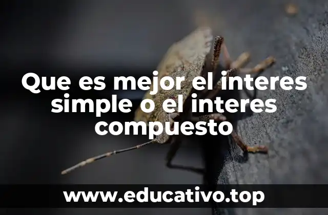 Que es mejor el interes simple o el interes compuesto
