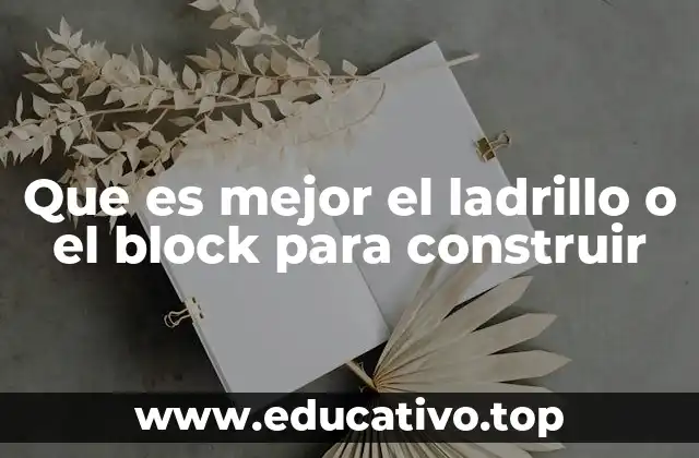 Factores que influyen en la elección entre ladrillo y bloque