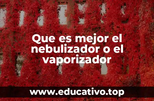 Que es mejor el nebulizador o el vaporizador