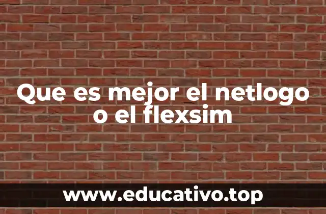 Que es mejor el netlogo o el flexsim