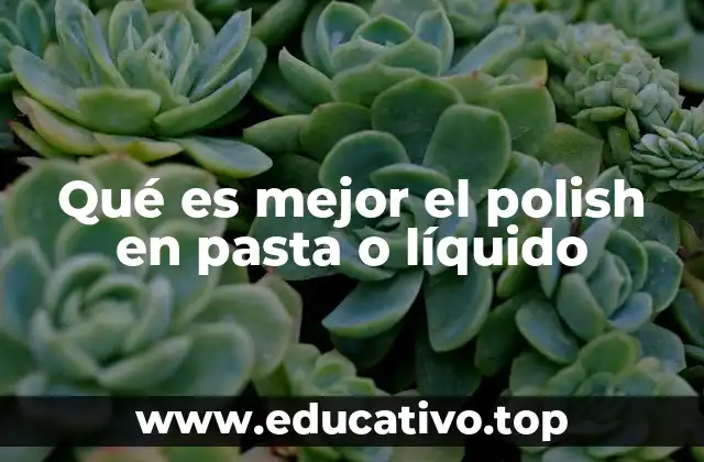 Qué es mejor el polish en pasta o líquido