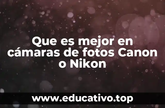 Que es mejor en cámaras de fotos Canon o Nikon