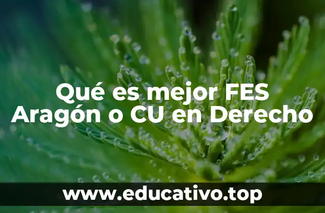 Qué es mejor FES Aragón o CU en Derecho
