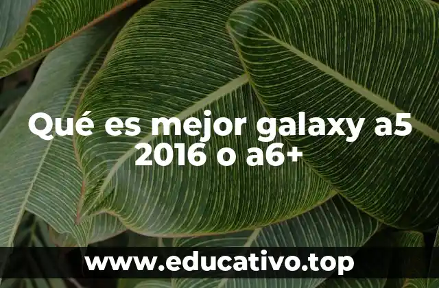 Qué es mejor galaxy a5 2016 o a6+