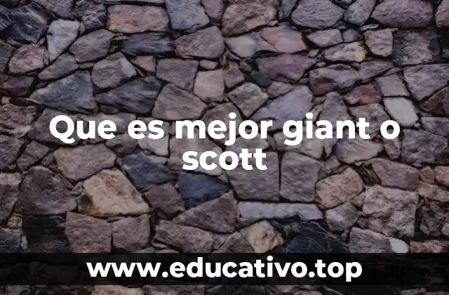 Que es mejor giant o scott