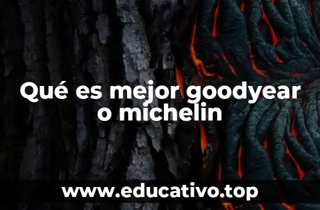 Qué es mejor goodyear o michelin