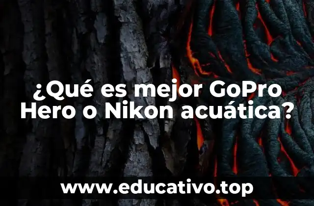 ¿Qué es mejor GoPro Hero o Nikon acuática?