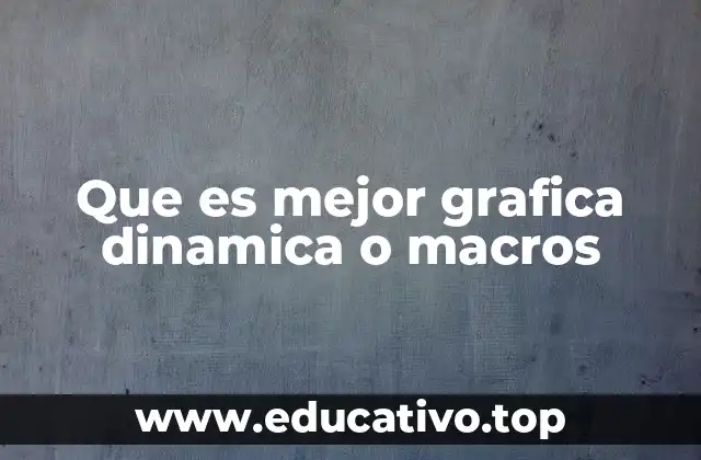 Que es mejor grafica dinamica o macros