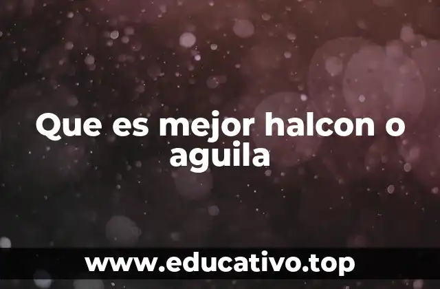 Características comparativas entre halcones y águilas