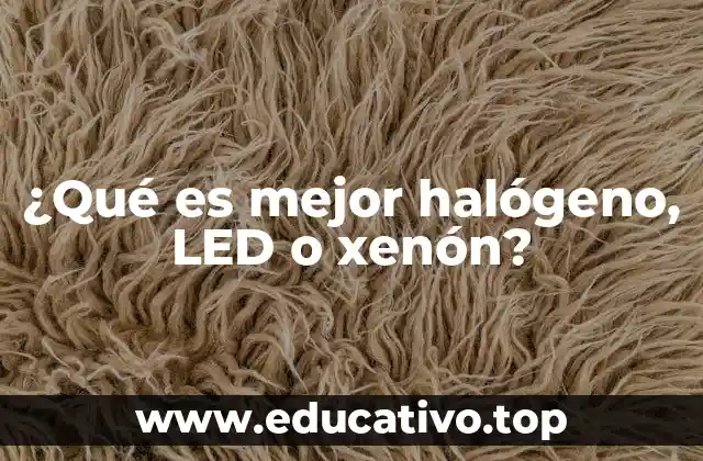 ¿Qué es mejor halógeno, LED o xenón?
