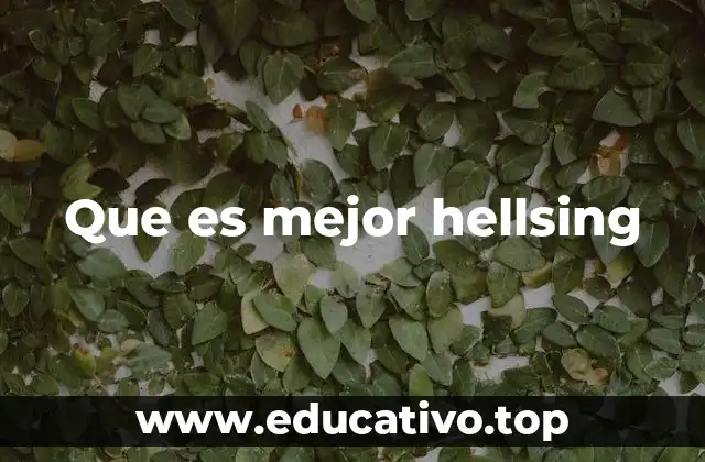 Que es mejor hellsing