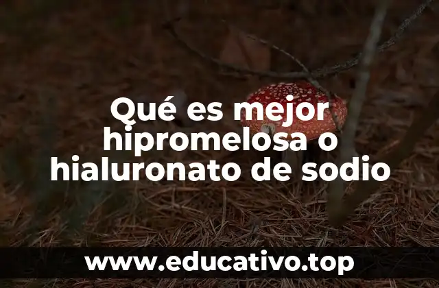 Diferencias entre hipromelosa y hialuronato de sodio en gotas oftálmicas