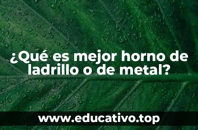 ¿Qué es mejor horno de ladrillo o de metal?