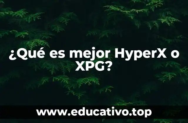 ¿Qué es mejor HyperX o XPG?