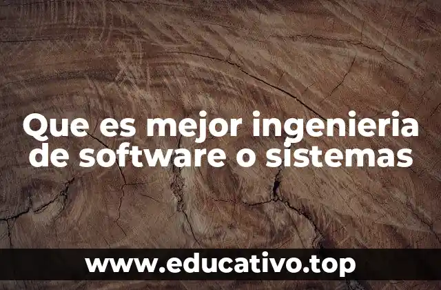 Que es mejor ingenieria de software o sistemas