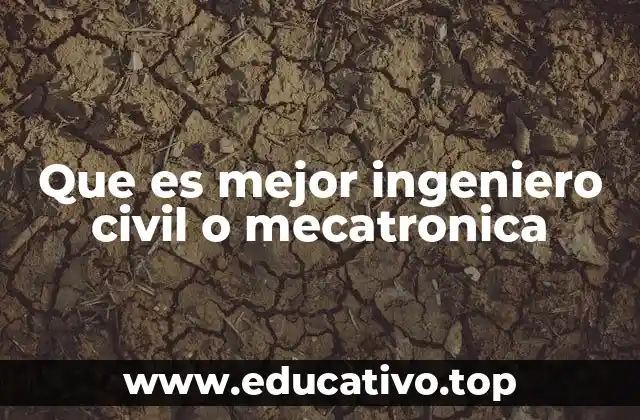 Que es mejor ingeniero civil o mecatronica