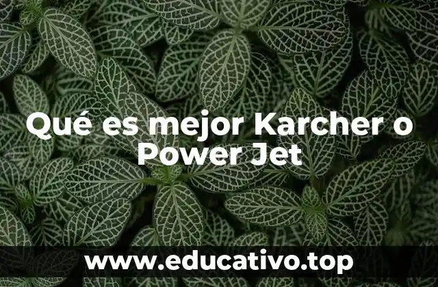 Qué es mejor Karcher o Power Jet