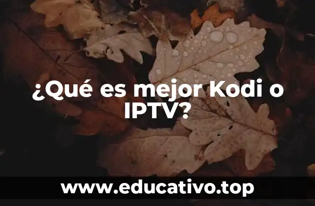 ¿Qué es mejor Kodi o IPTV?