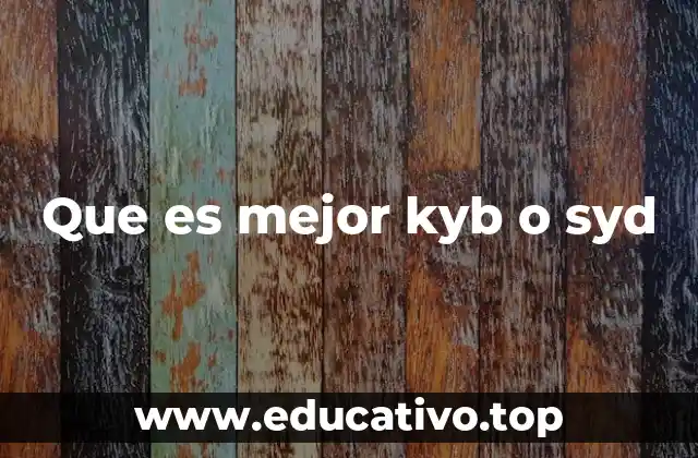Que es mejor kyb o syd