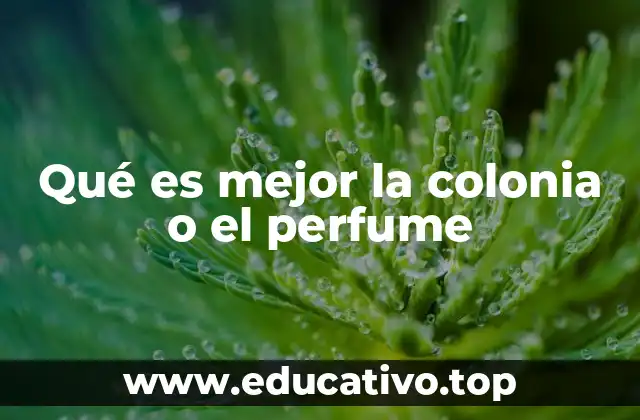 Qué es mejor la colonia o el perfume