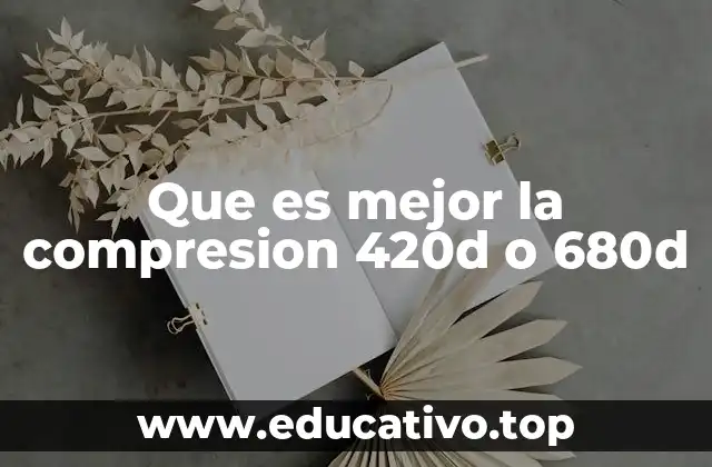 Que es mejor la compresion 420d o 680d