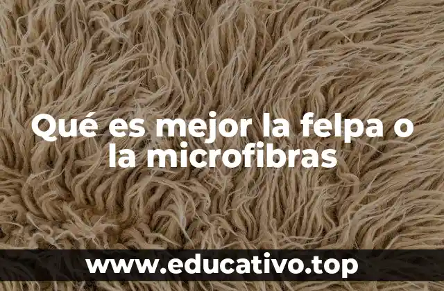 Qué es mejor la felpa o la microfibras