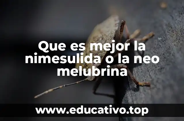 Que es mejor la nimesulida o la neo melubrina