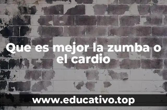 Comparando la zumba y el cardio sin mencionar directamente el nombre