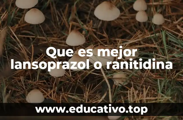 Que es mejor lansoprazol o ranitidina