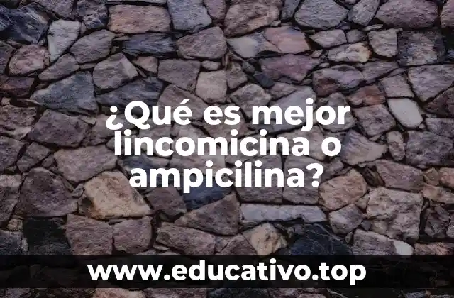 ¿Qué es mejor lincomicina o ampicilina?