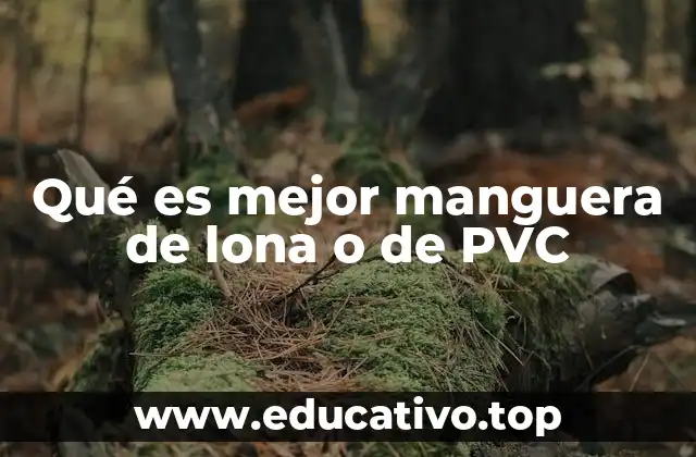 Qué es mejor manguera de lona o de PVC