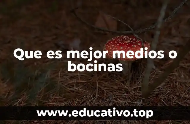 Que es mejor medios o bocinas