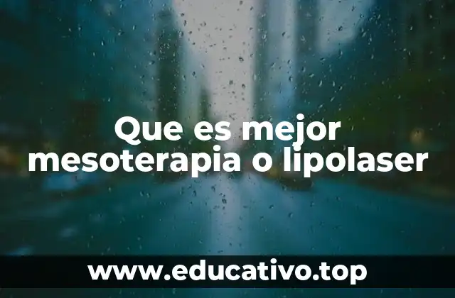 Características comparativas entre mesoterapia y lipolaser