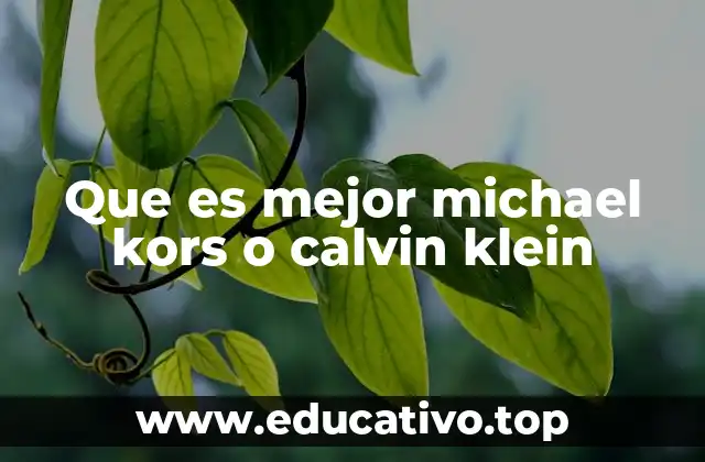 Que es mejor michael kors o calvin klein