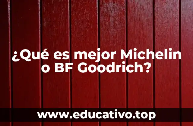 ¿Qué es mejor Michelin o BF Goodrich?