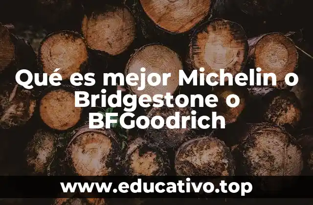 Qué es mejor Michelin o Bridgestone o BFGoodrich