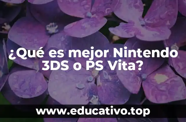 ¿Qué es mejor Nintendo 3DS o PS Vita?