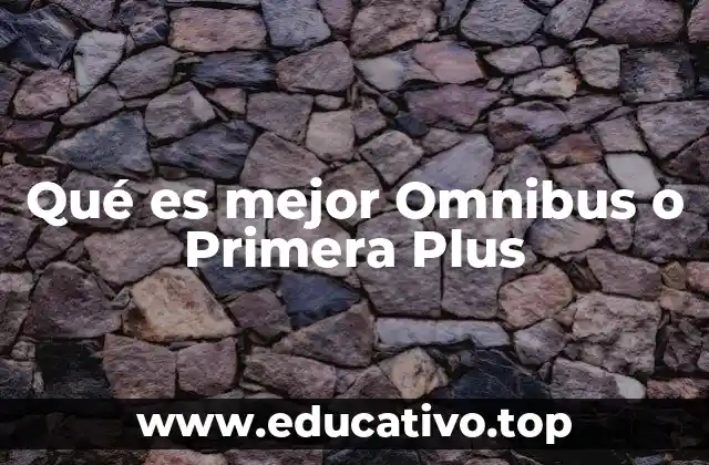 Qué es mejor Omnibus o Primera Plus